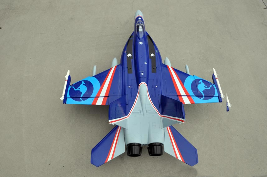 Blue color F/A-18E Hornet V2 90mm EDF Thrust Vectoring Jet