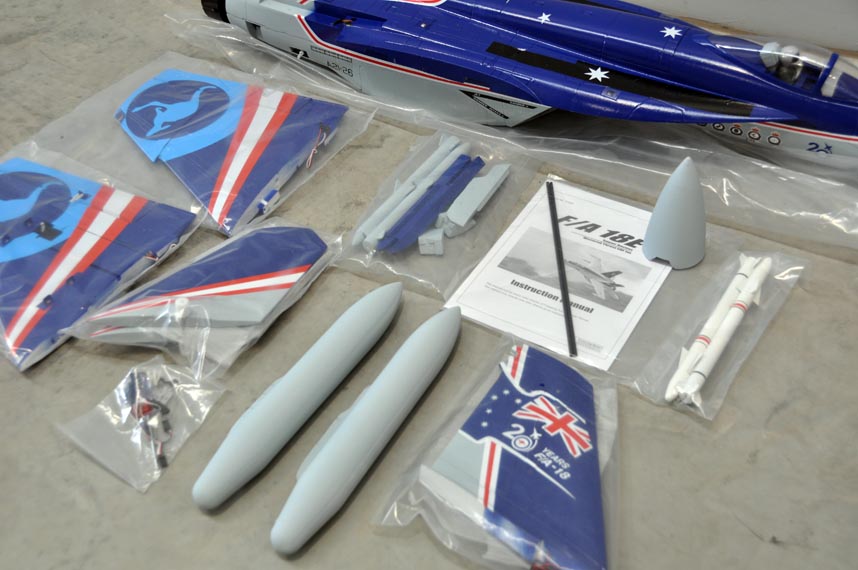 Blue color F/A-18E Hornet V2 90mm EDF Thrust Vectoring Jet