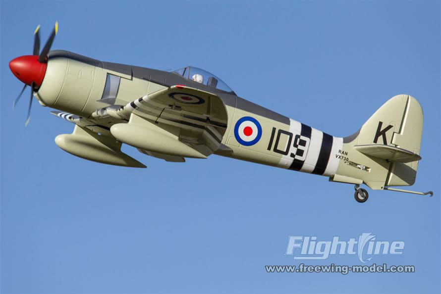 FlightLine RC Hawker Sea Fury 1200mm Wingspan PNP RC Airplane