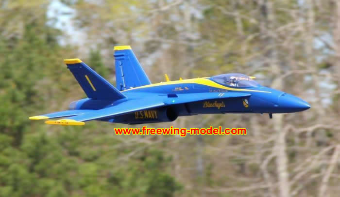 >Freewing F/A-18C Hornet Blue Angels 90mm EDF Jet PNP RC Airplane