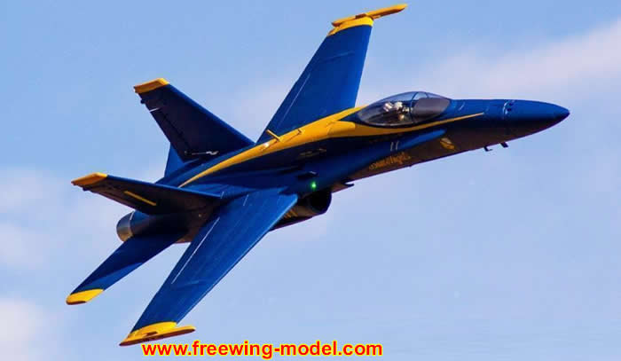 >Freewing F/A-18C Hornet Blue Angels 90mm EDF Jet PNP RC Airplane