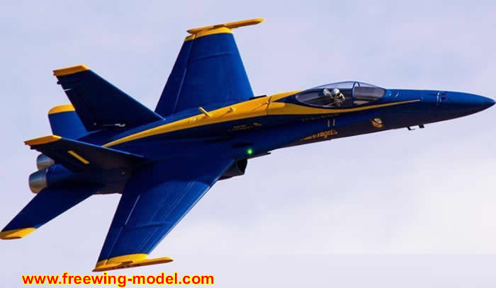 >Freewing F/A-18C Hornet Blue Angels 90mm EDF Jet PNP RC Airplane