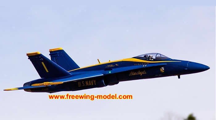 >Freewing F/A-18C Hornet Blue Angels 90mm EDF Jet PNP RC Airplane