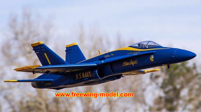 >Freewing F/A-18C Hornet Blue Angels 90mm EDF Jet PNP RC Airplane