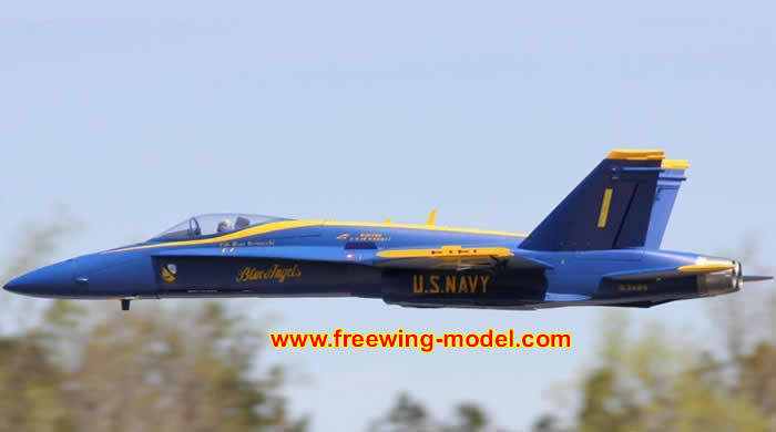 >Freewing F/A-18C Hornet Blue Angels 90mm EDF Jet PNP RC Airplane