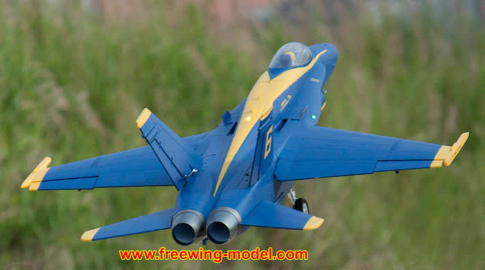 >Freewing F/A-18C Hornet Blue Angels 90mm EDF Jet PNP RC Airplane