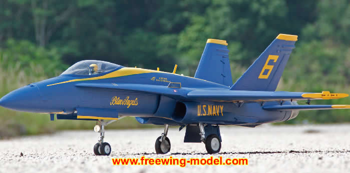 >Freewing F/A-18C Hornet Blue Angels 90mm EDF Jet PNP RC Airplane