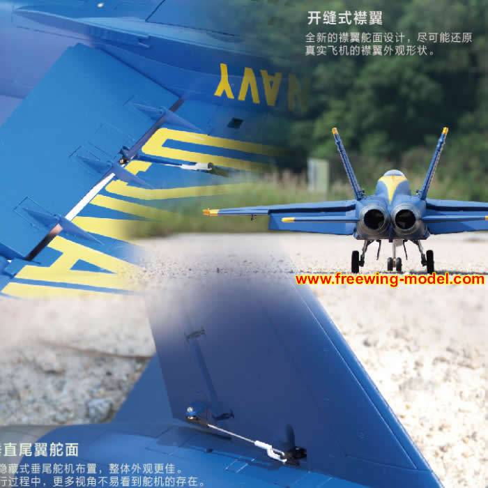 >Freewing F/A-18C Hornet Blue Angels 90mm EDF Jet PNP RC Airplane