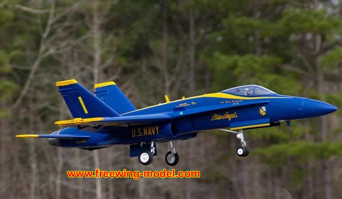 >Freewing F/A-18C Hornet Blue Angels 90mm EDF Jet PNP RC Airplane