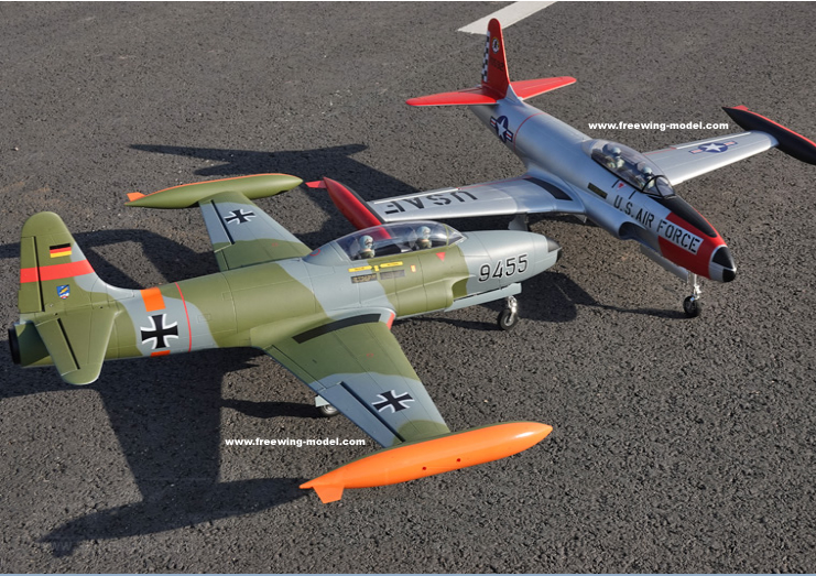 Freewing T-33 Shooting Star USAF 80mm EDF Jet ARF Plus Servos RC Airplane