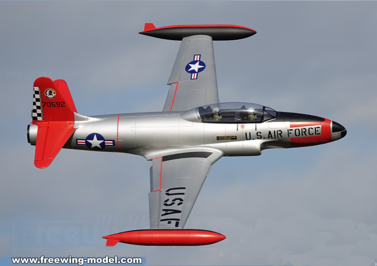 Freewing T-33 Shooting Star USAF 80mm EDF Jet PNP RC Airplane