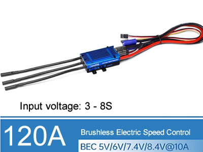Freewing 120A V3 ESC Brushless Speed Control with  Reverse Brake Function