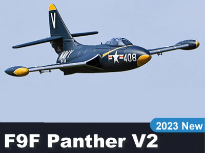 Freewing F9F Panther V2 64mm 4S Blue EDF PNP RC JET