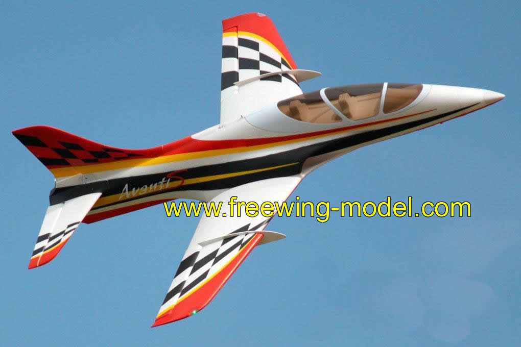 Red color Freewing Avanti S 80mm EDF JET RC airplane