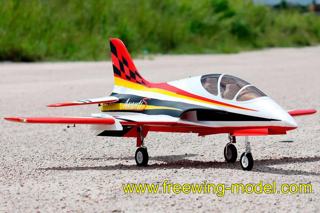 Red color Freewing Avanti S 80mm EDF JET RC airplane