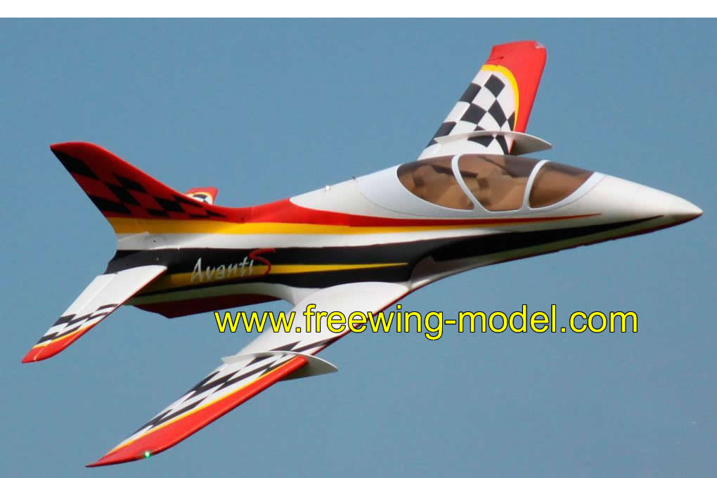 Red color Freewing Avanti S 80mm EDF JET RC airplane