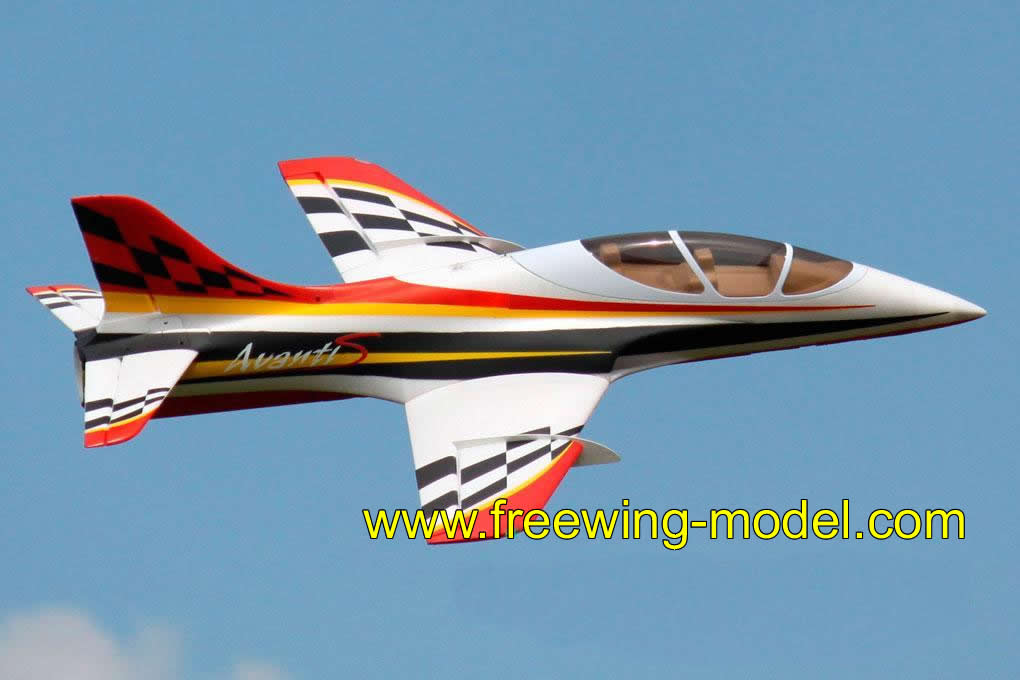 Red color Freewing Avanti S 80mm EDF JET RC airplane