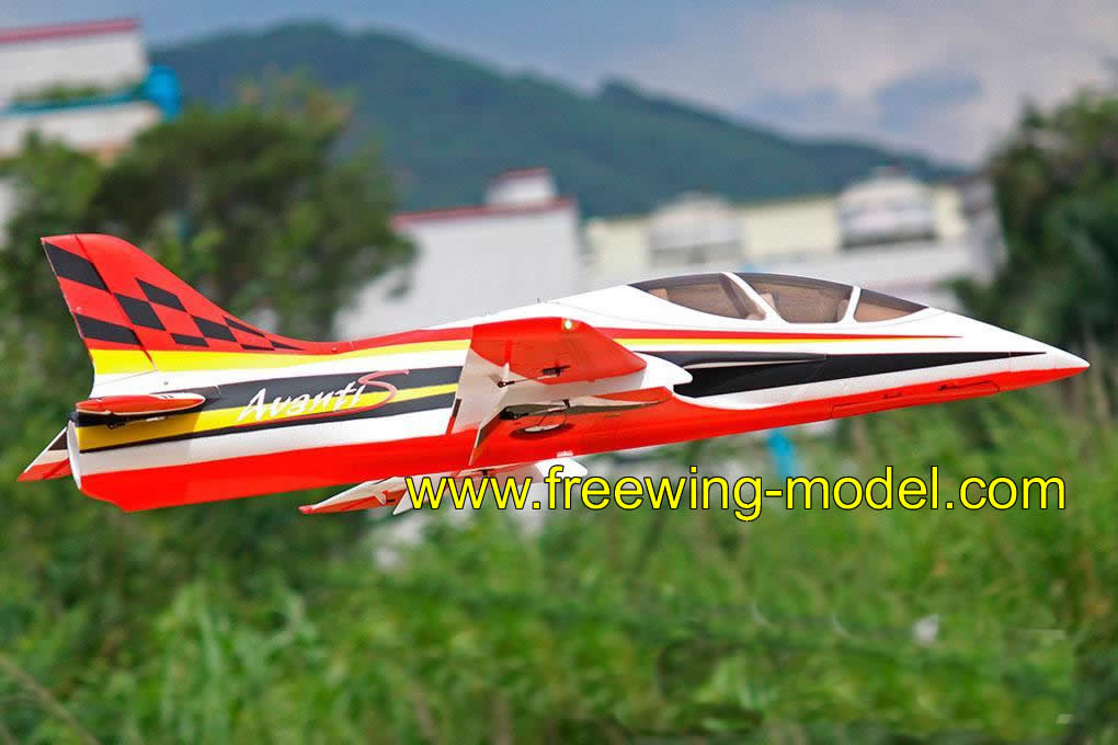 Red color Freewing Avanti S 80mm EDF JET RC airplane