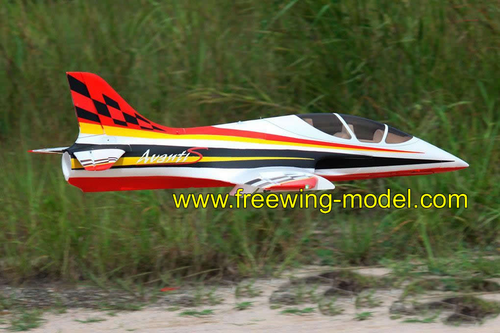 Red color Freewing Avanti S 80mm EDF JET RC airplane