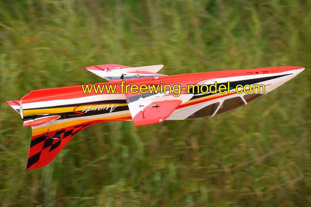 Red color Freewing Avanti S 80mm EDF JET RC airplane