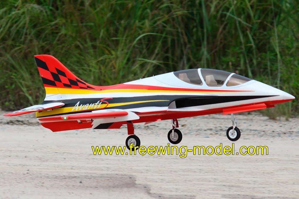 Red color Freewing Avanti S 80mm EDF JET RC airplane