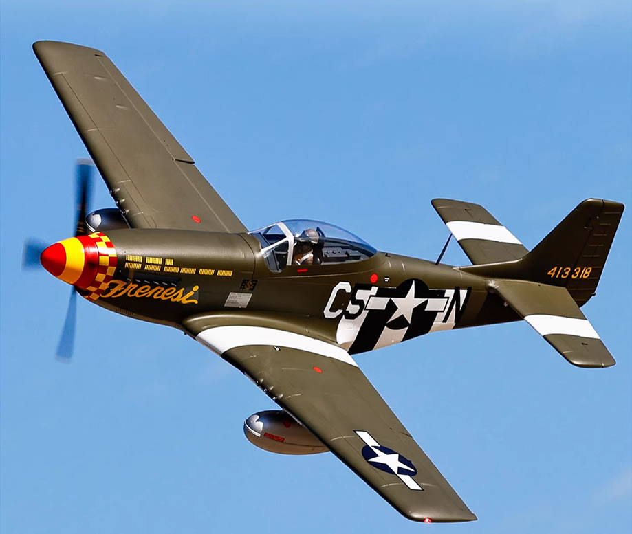 FlightLine P-51D Mustang 1600mm (63 inch) Wingspan - PNP RC Airplane