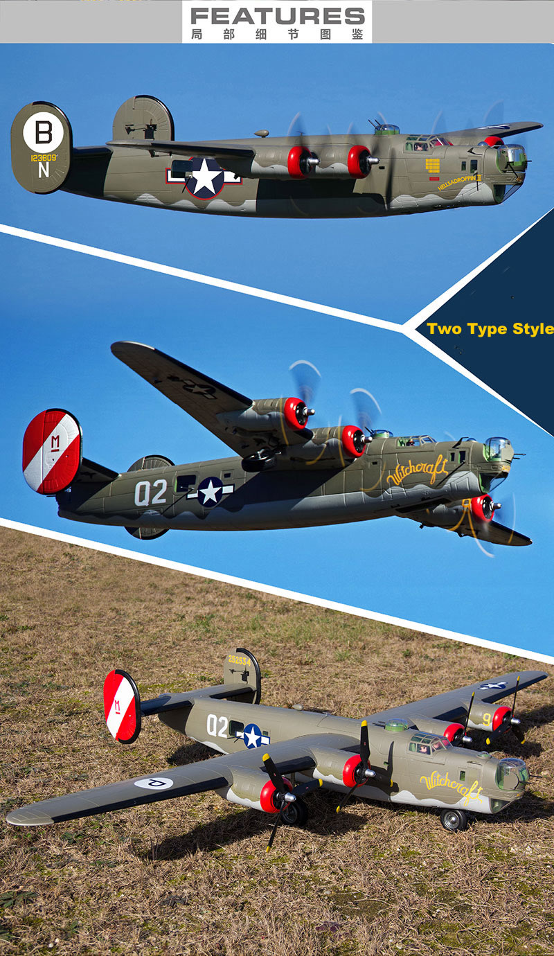 >FlightLine RC B-24 Liberator OLIVE DRAB 2000mm (78 inch) Wingspan PNP RC Airplane