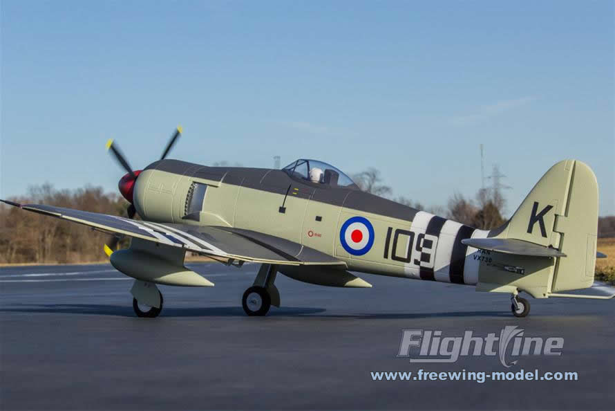 FlightLine RC Hawker Sea Fury 1200mm Wingspan PNP RC Airplane