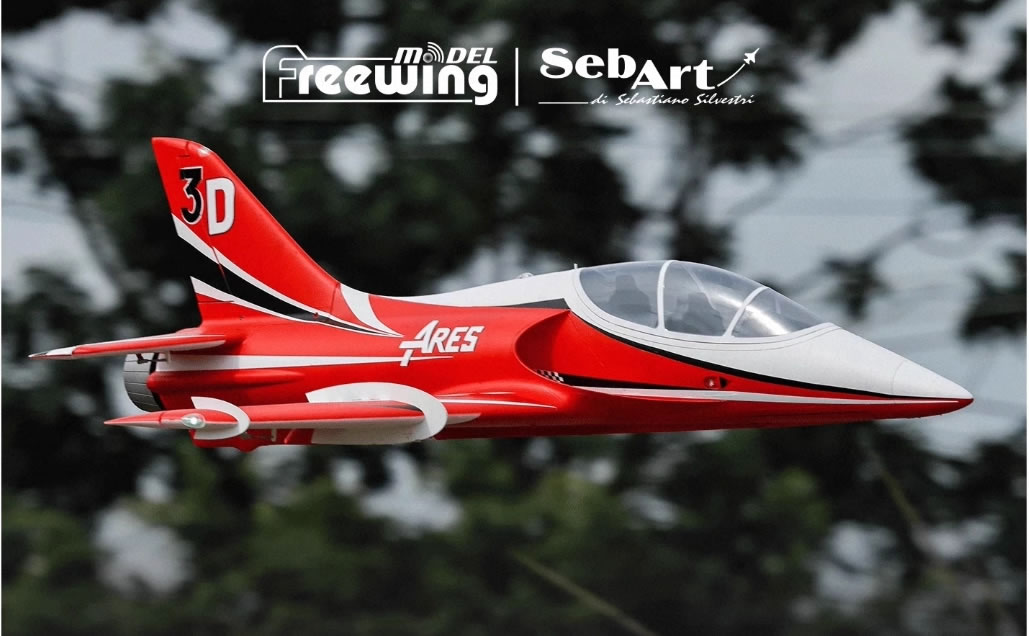 Freewing Ares 3D 90mm  EDF Sport Jet flight demo unboxing review