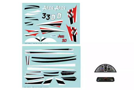 Freewing 90mm EDF Ares 3D Decal Set - Red FJ3231107