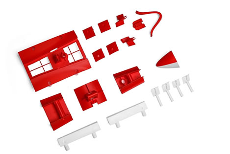 Freewing 90mm EDF Ares 3D Plastic Parts Set - Red FJ323110912