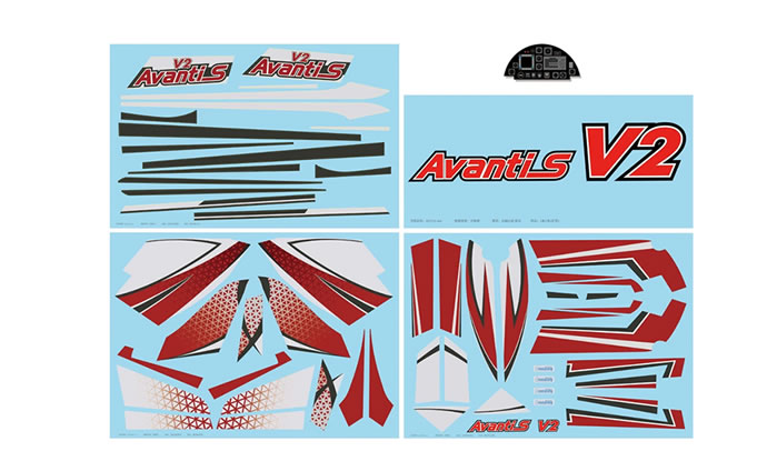 Freewing 80mm EDF Avanti S V2 Decal Sheet