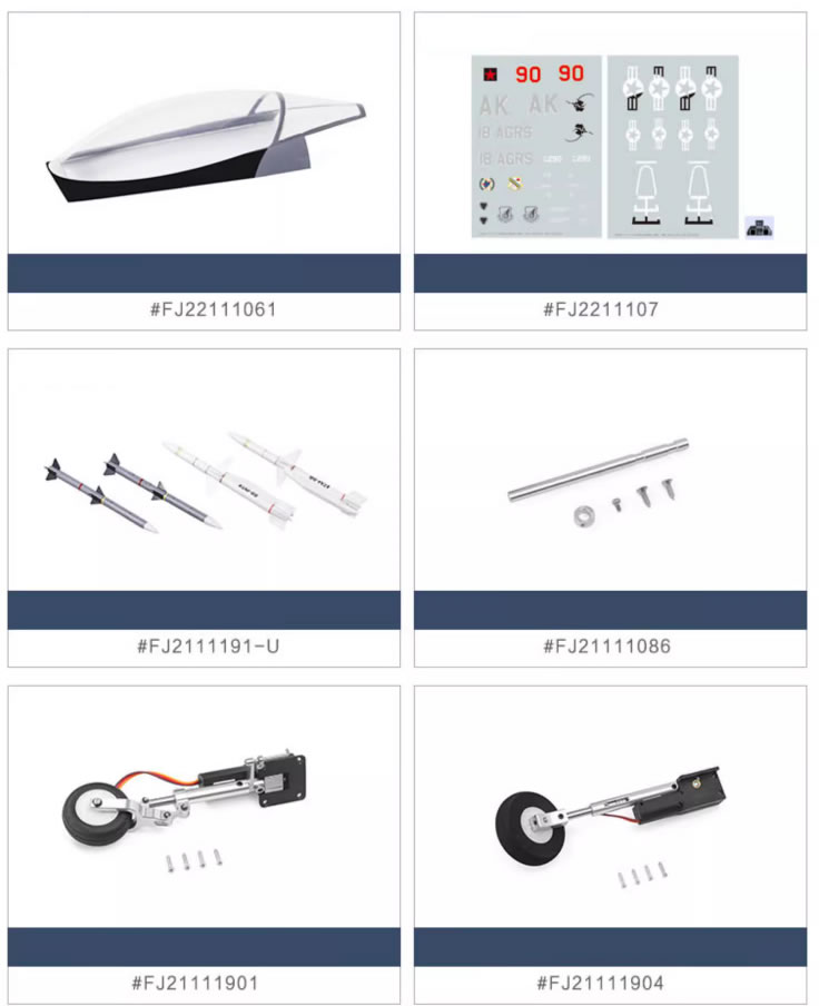 freewing-f-16-v3-70mm-pnp Parts 