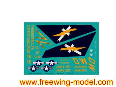 Freewing F-35C Lightning II 110mm EDF Jet Decal B