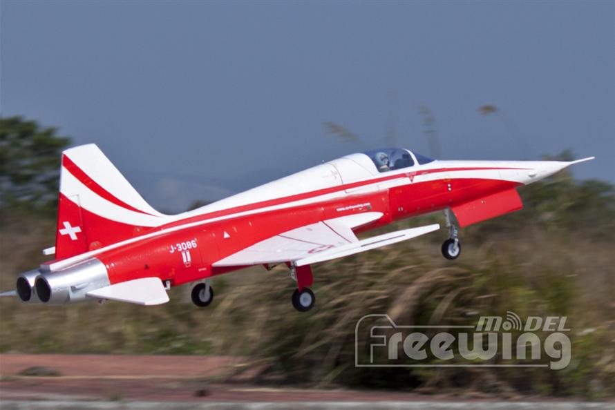 Freewing F-5 Tiger II Swiss 80mm EDF Jet PNP RC Airplane