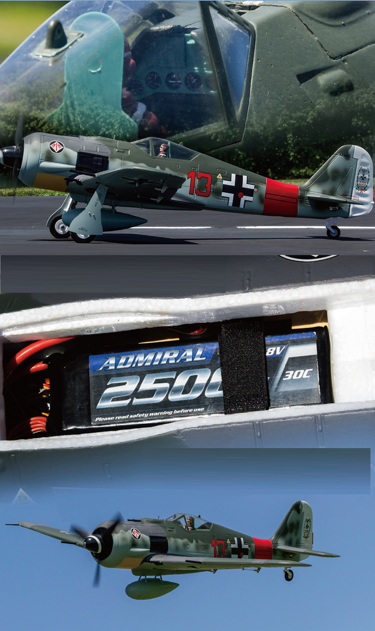 Freewing Focke-Wulf Fw 190 1120mm (44 inch) Wingspan PNP Rc Airplane