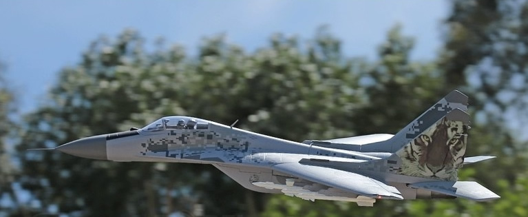 Freewing MiG-29 Fulcrum Digital Camo Twin 80mm EDF Jet ARF Plus Servos RC Airplane