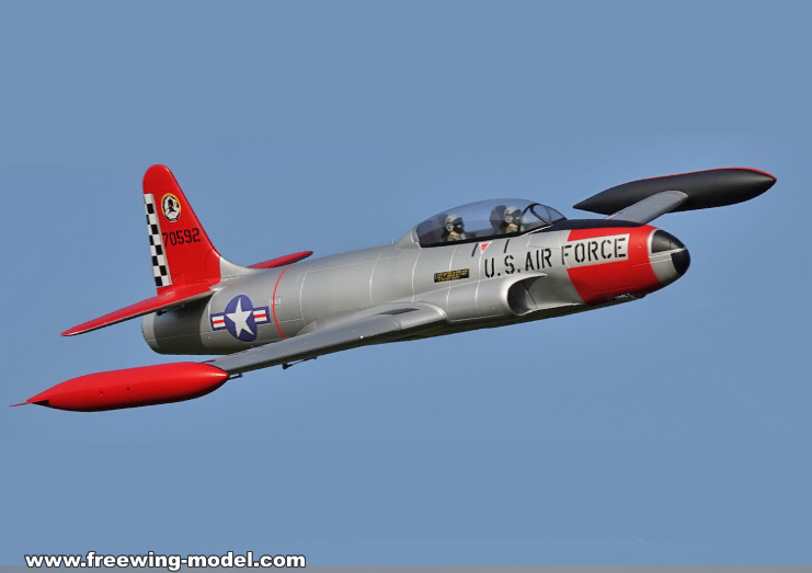 Freewing T-33 Shooting Star USAF 80mm EDF Jet PNP RC Airplane