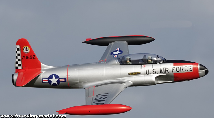 Freewing T-33 Shooting Star USAF 80mm EDF Jet PNP RC Airplane