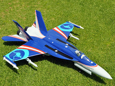 Freewing Blue F/A-18E Hornet V2 90mm EDF Thrust Vectoring Jet - PNP RC Airplane