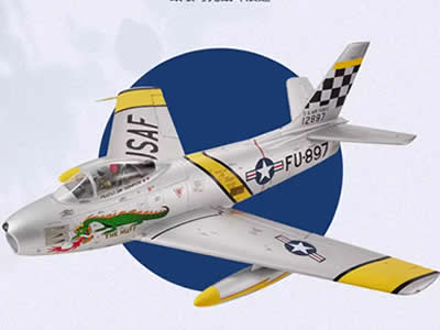 Freewing F-86 Sabre 80mm EDF Jet PNP RC Jet