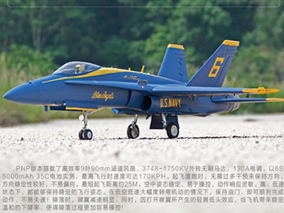 Freewing F/A-18C Hornet Blue Angels 90mm EDF Jet ARF Plus Servo Rc plane