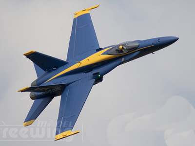 Freewing Blue F/A-18C Hornet Angels 90mm EDF Jet PNP RC Airplane