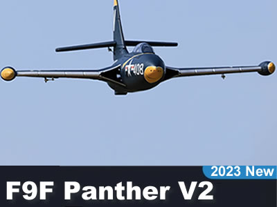 Freewing F9F Panther V2 64mm 4S Blue EDF PNP RC JET
