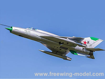 Freewing Mig-21 silver 80mm EDF Jet PNP Rc Airplane
