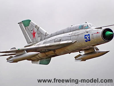 Freewing Mig-21 silver 80mm EDF Jet PNP Rc Airplane