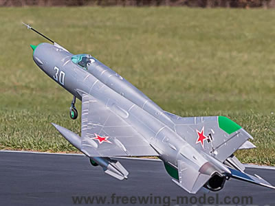 Freewing Mig21 silver 80mm RC jet