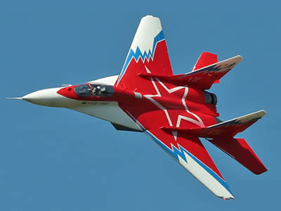 Freewing MiG-29 Red Star Twin 80mm EDF Jet ARF Plus Servos RC Airplane