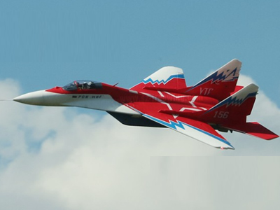 Freewing MiG-29 Red OVT Twin 80mm EDF Jet PNP RC Airlane