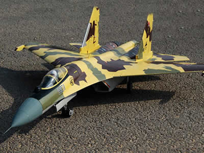 Freewing SU35 Grey Camo Twin 70mm